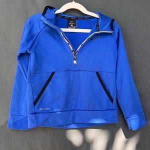 Boys Nike Quarter Zip Fleece Lined Hoodie